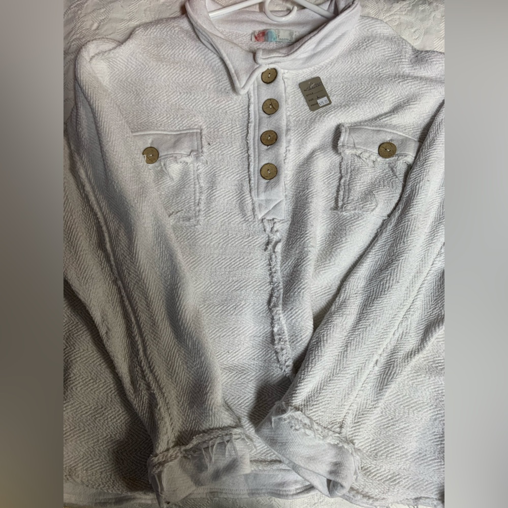 White Button-Up Women's Jacket